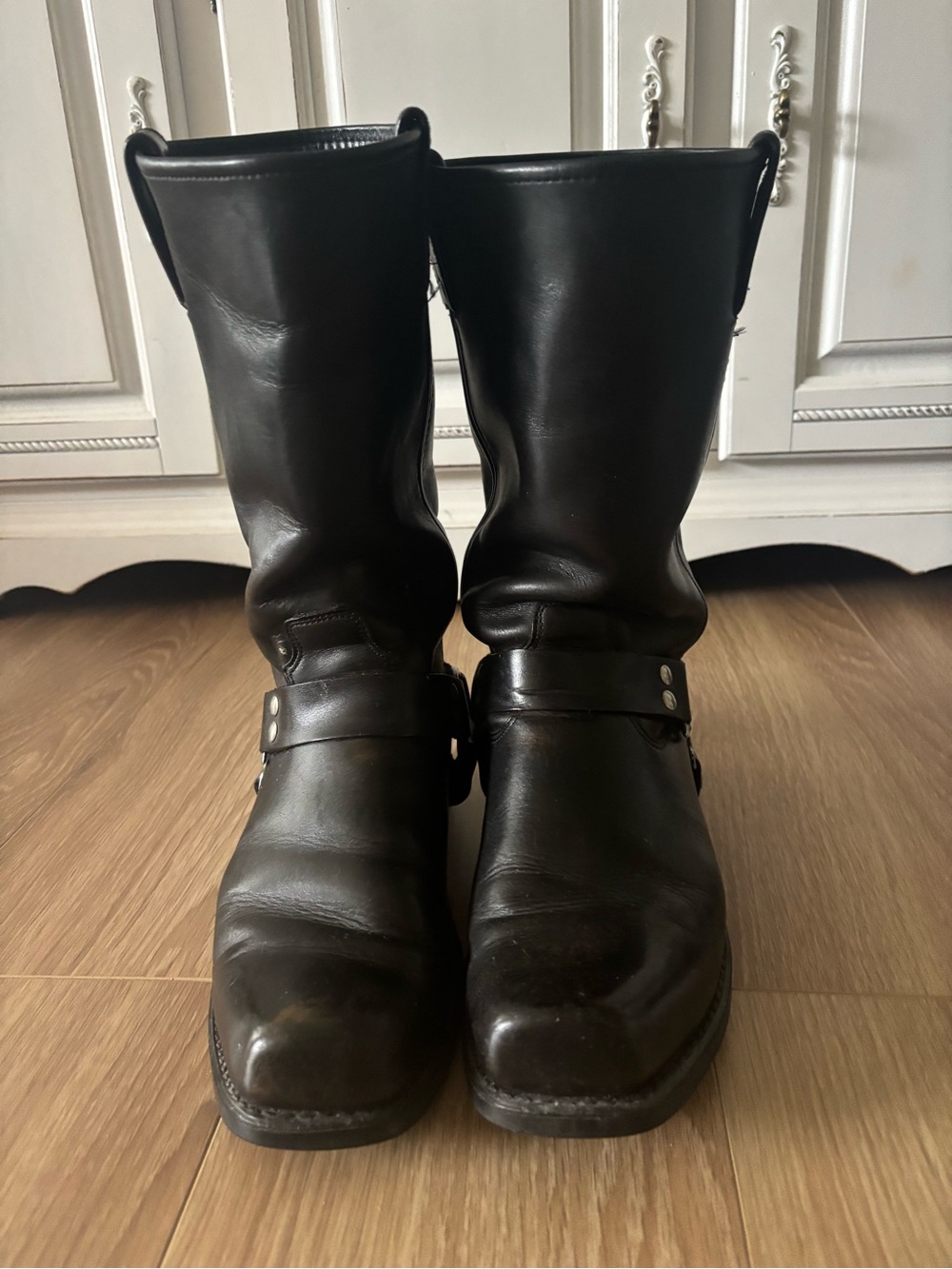 Harley-Davidson Black Leather Harness Boots